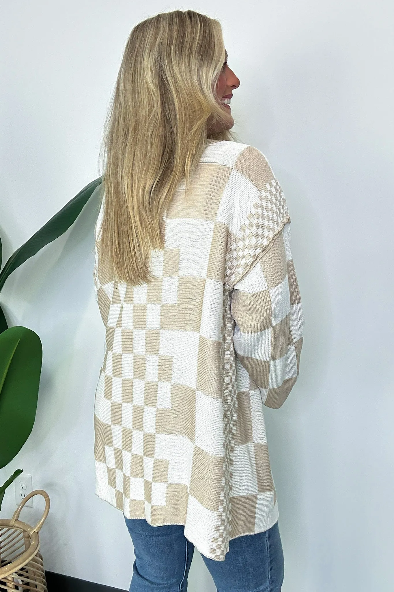 Coffeehouse Multi Check Cardigan - FINAL SALE