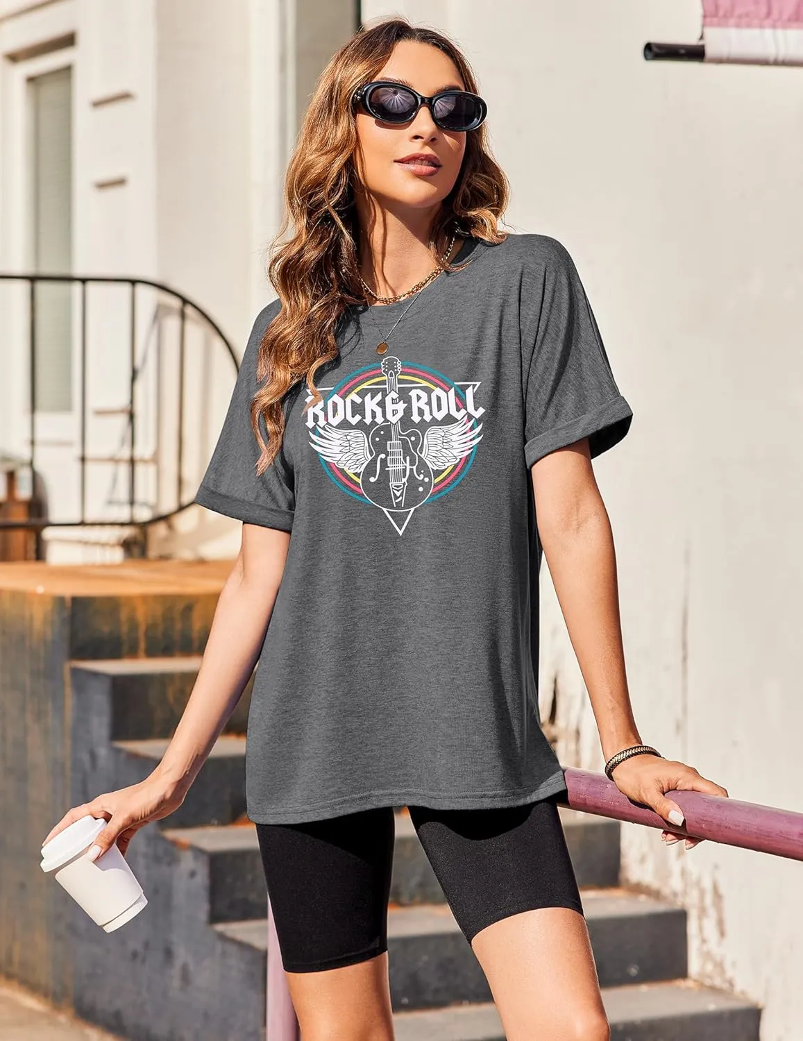 Zeagoo Women Oversized T-Shirt Summer Casual Short Sleeve Loose Tee Tops